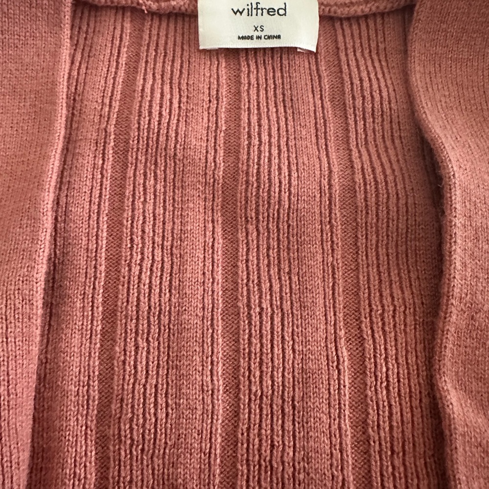Aritzia Pink Plunge Front Cardigan - Picture 6 of 6